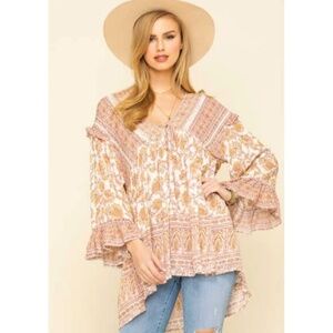 Free People Boho Moonlight Dance Tunic Dress Top